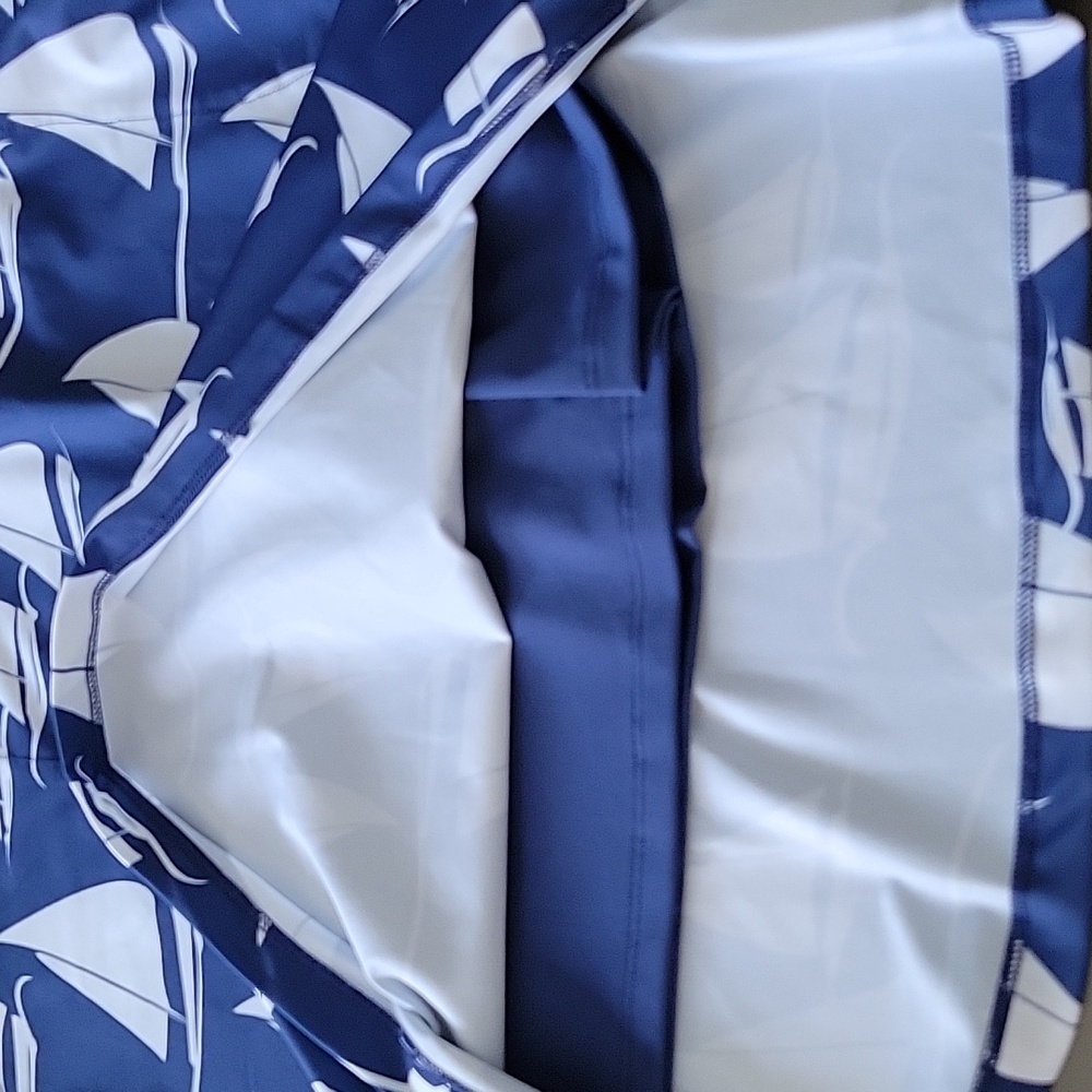 NWT AnaClare Logan Skort Destiny Blue & White Sailboat Nautical Sailor Golf XL - Picture 5 of 7